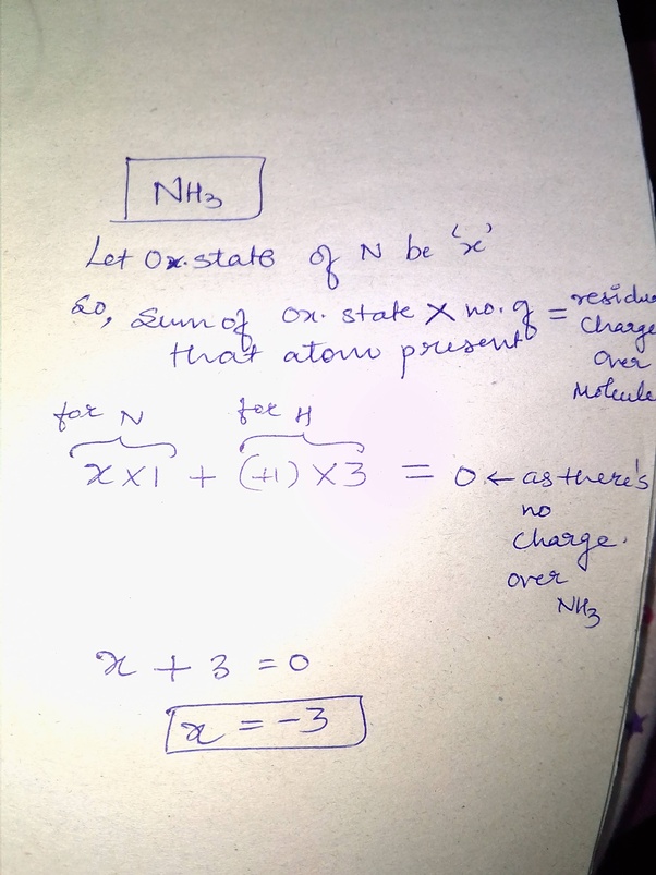 How To Determine Oxidation Number Of Nitrogen
