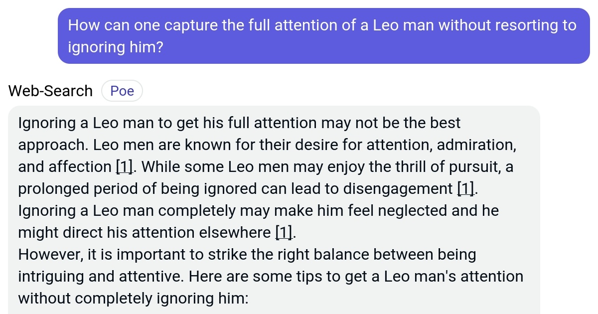 How can one capture the full attention of a Leo man without resorting