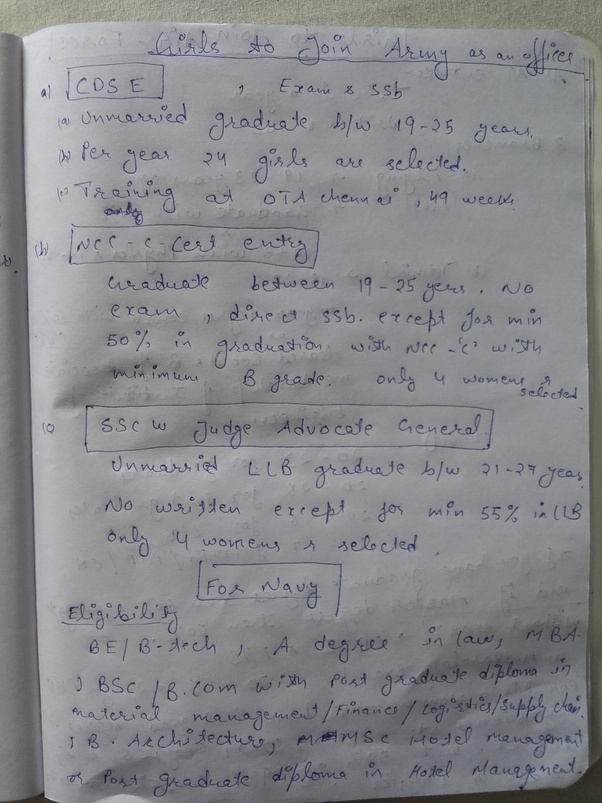 How can a girl join the Indian Army after class 12 from