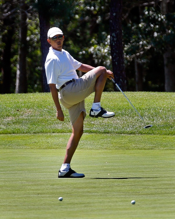 How much did Obama spend on golf during his presidency