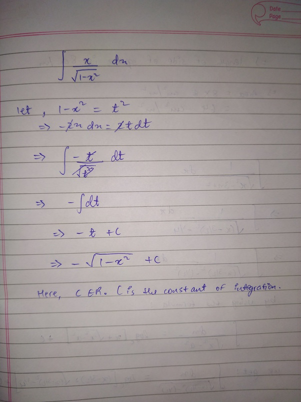What is integration of x upon square root of one minus x