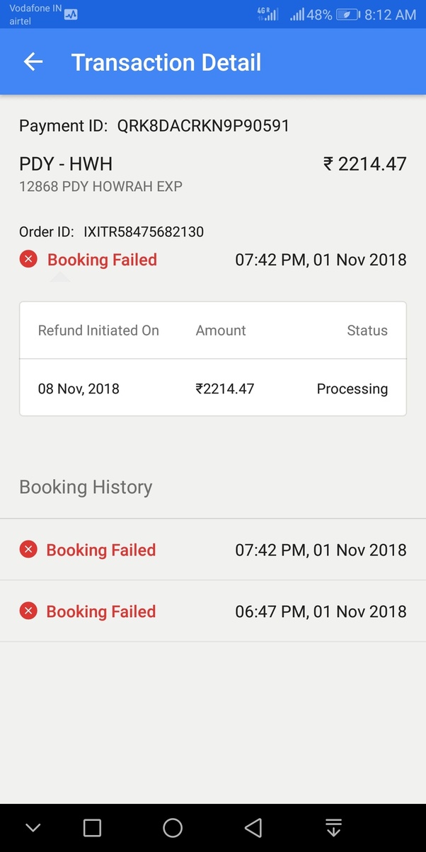 How many days does it take for money to be refunded to an HDFC credit