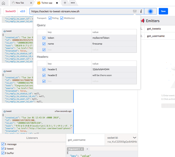 What are the tools to test Node.js socket.io without a