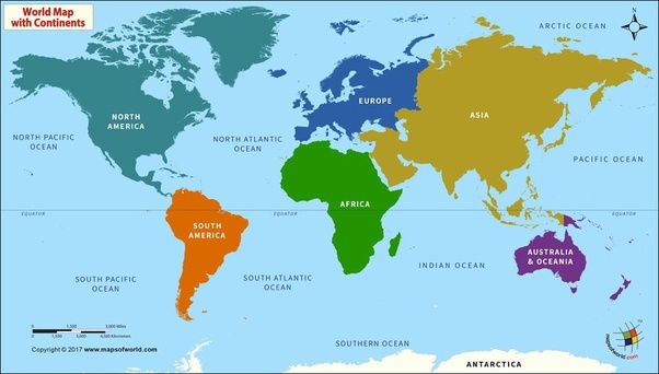 Which three continents are north of the equator? Quora
