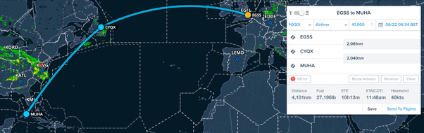 How much is the jet fuel cost for a private jet from London to havana