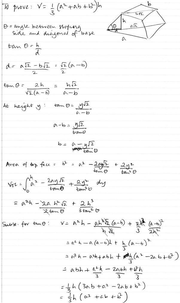 How To Calculate Area Of A Square Pyramid