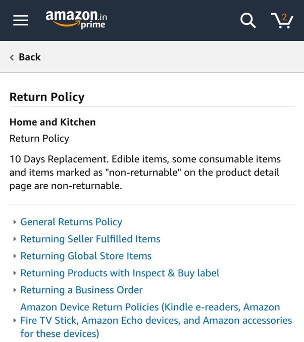 What are the return policy if we buy from amazon USA and