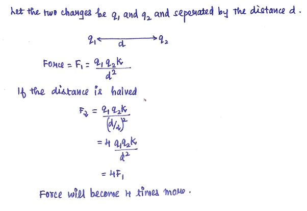 Two point charges are separated by some distance, and repel each other