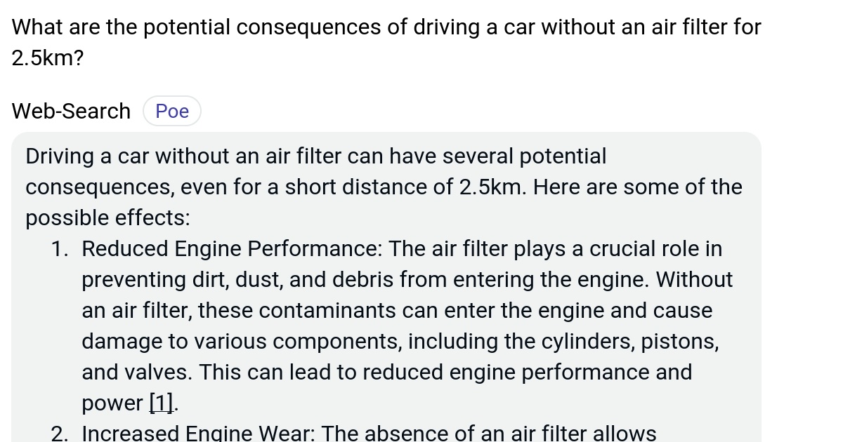 What are the potential consequences of driving a car without an air
