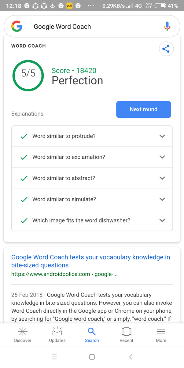 What was your score on Google Word Coach? Quora