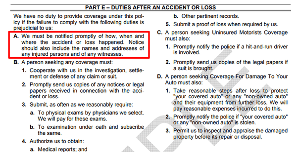 How long do I have to report someone hitting my parked car in order for