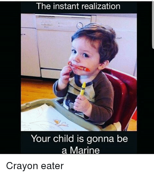 I don't get the whole marines with crayons thing. Is it supposed to be