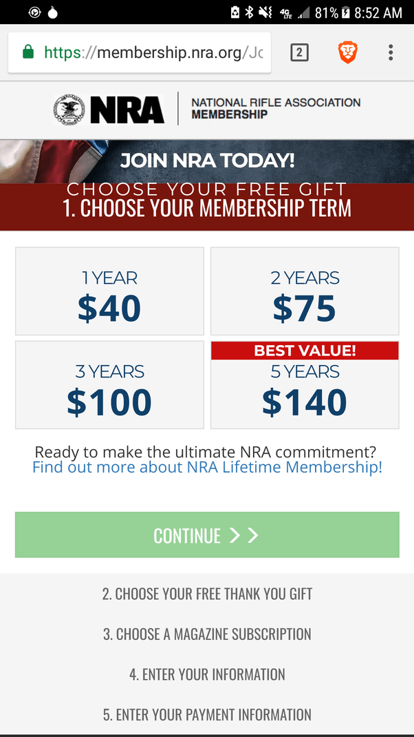 How much does it cost to be a member of the NRA? Quora
