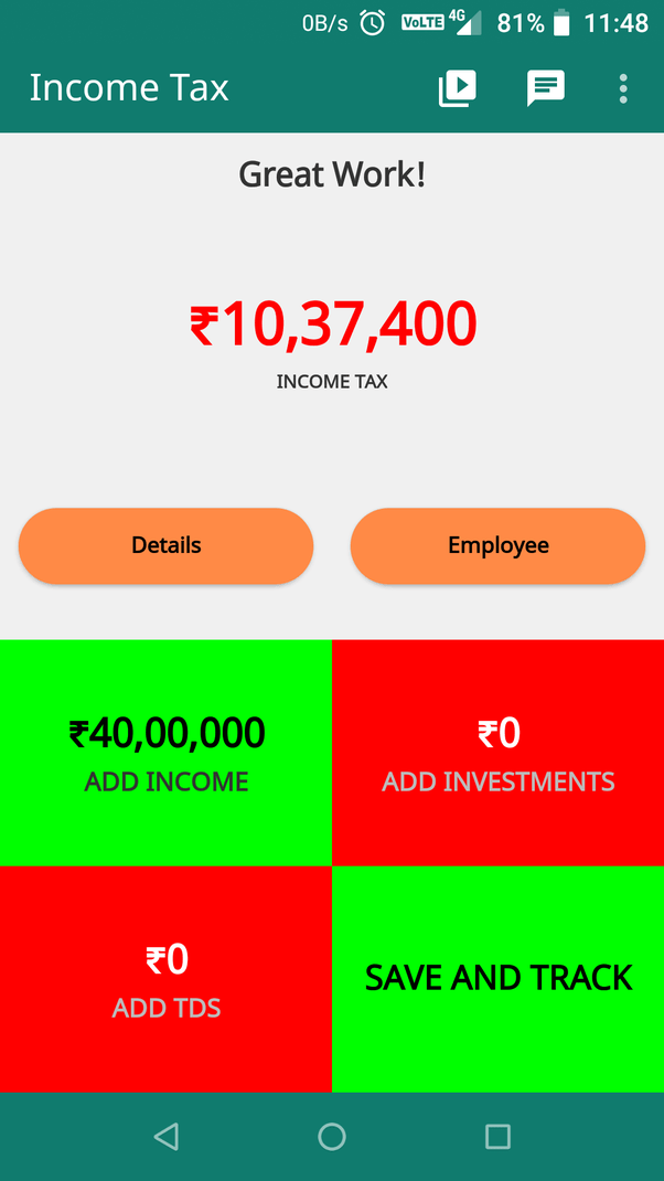 How much tax do I have to pay on Rs. 40 lakh annual