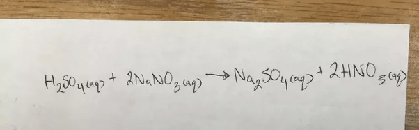 What is the reaction between sulfuric acid and sodium nitrate? Quora