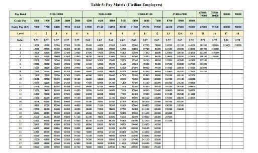What will be the monthly salary for a central govt. employee according
