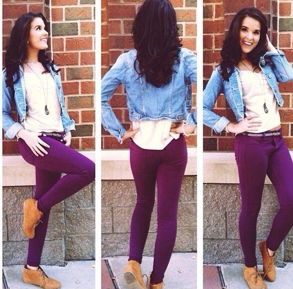 Which color top suits on purple pants? Quora