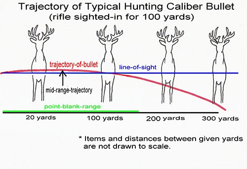 Why can the bullets shoot where the gun sight or scope points to when it's mounted on top of the