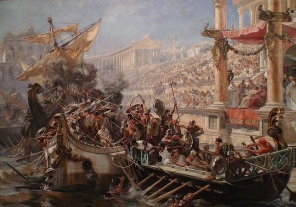 How were gladiatorial naval battles held in the Roman Colosseum? Quora
