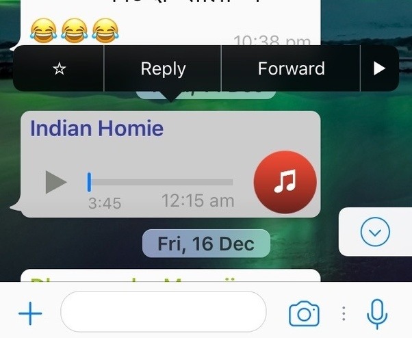 Can I save audio from whatsapp to my music app or music folder in