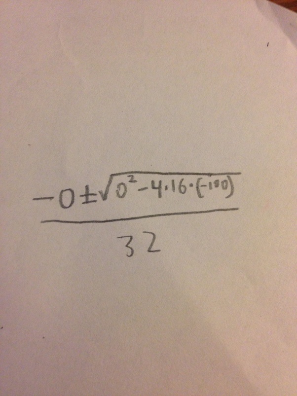 How to solve [math]16n^2 = 100[/math] Quora