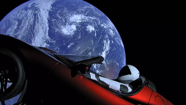 Do you believe that there's actually a Tesla floating around in space