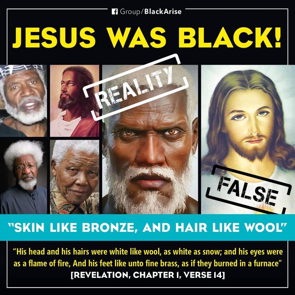 In the Bible, Jesus is described as having black (African