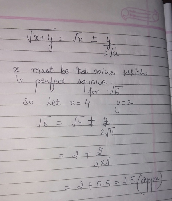 How to find the square root of 6 Quora
