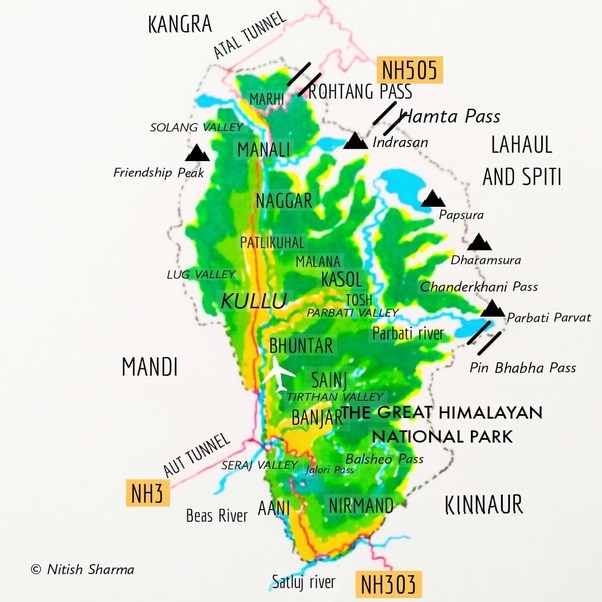 Kullu Manali In Map How is life in Kullu? Quora