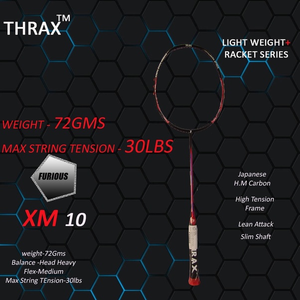 What is the best badminton racket which weighs less than 80 grams? Quora