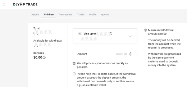 How many days do we need to wait when making a withdrawal
