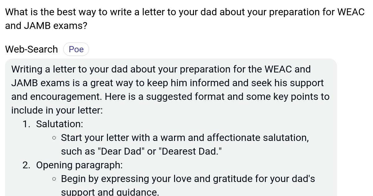 What is the best way to write a letter to your dad about your