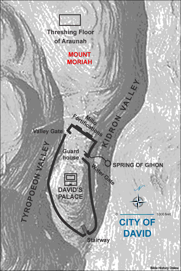 Bible Mount Moriah Map
