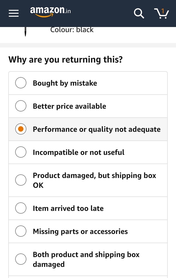 Can I return a returnable item on Amazon just because I didn't like it