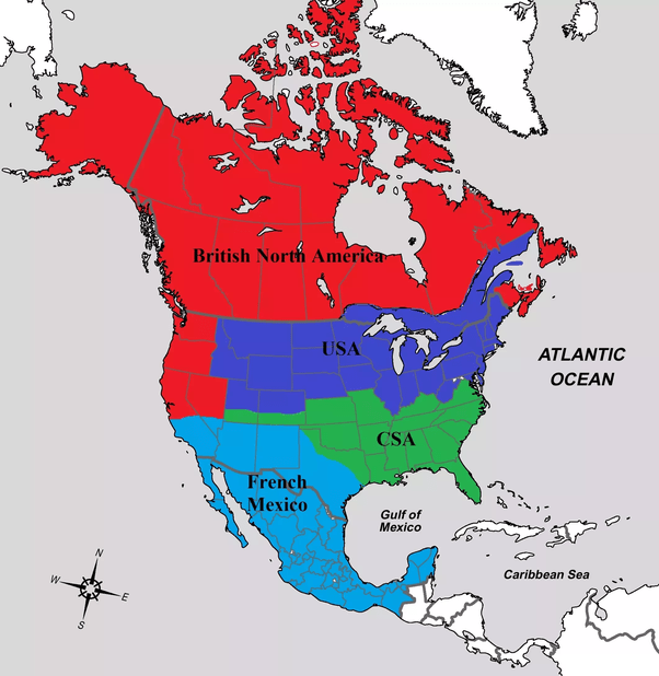 21St Century North America Map If Canada was part of the United States since the 19th Century, how