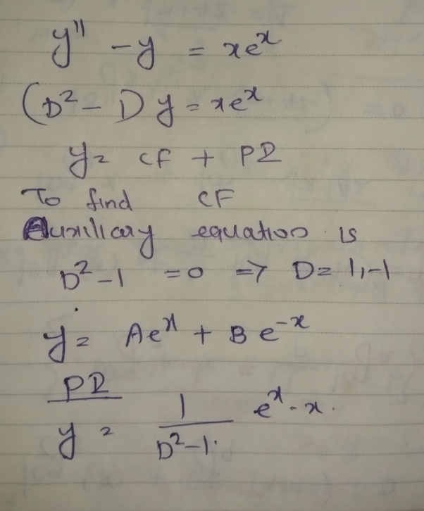 How to solve the differential equation [math]y''y=xe^x[/math] Quora