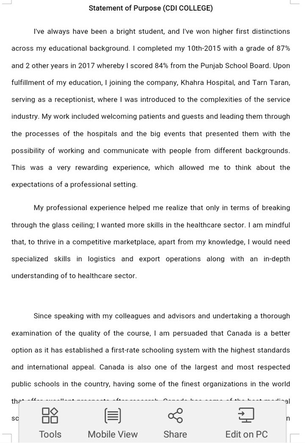 How to write about my work experience in SOP for grad school Quora