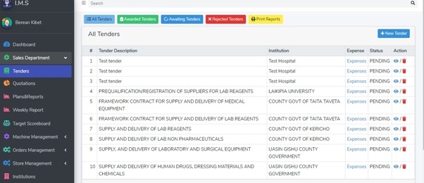 Which is the best tender management system for tracking tenders and