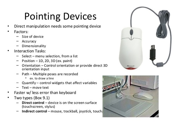 What are some examples of pointing devices? Quora