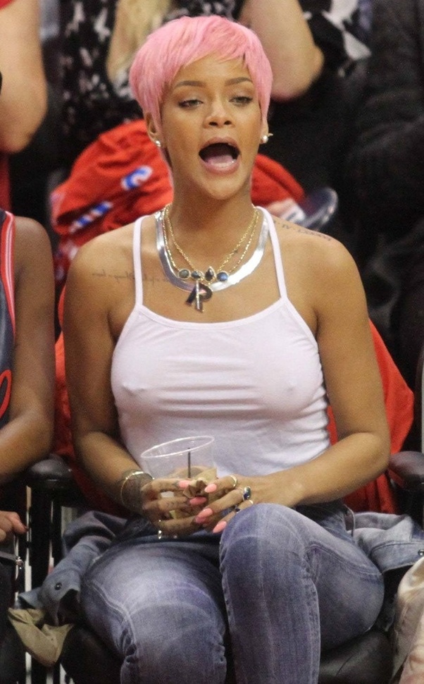 Why does Rihanna usually avoid wearing a bra? Quora