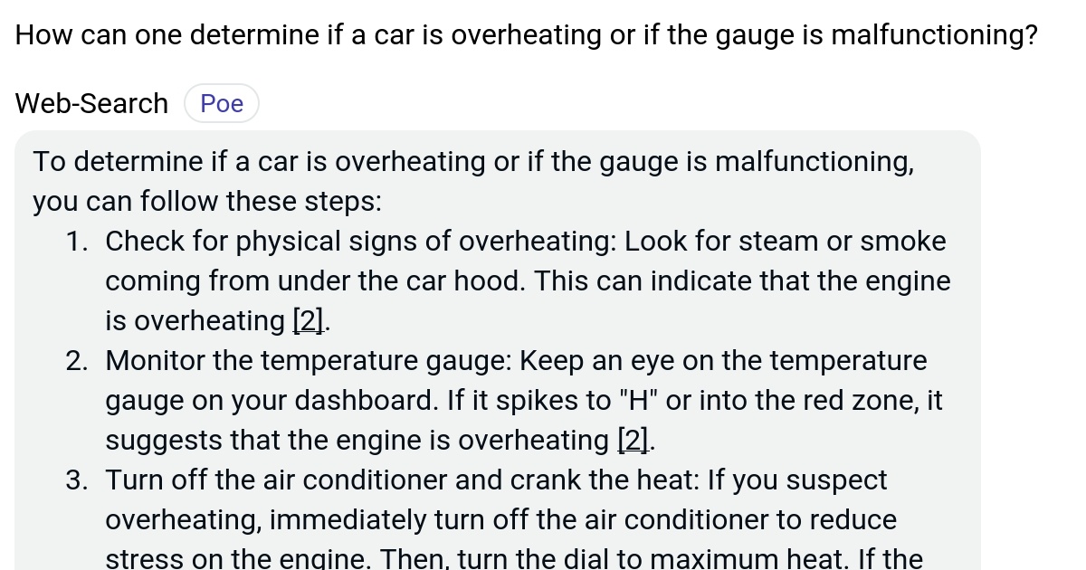 How can one determine if a car is overheating or if the gauge is