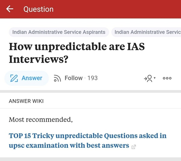 How unpredictable are IAS Interviews? Quora