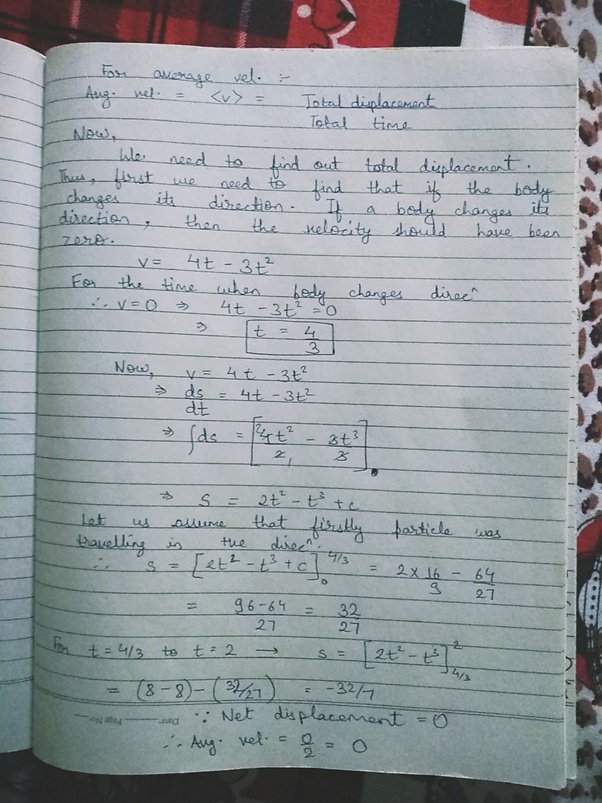 The velocity of an object is given as a function of time by v= 4t 3t
