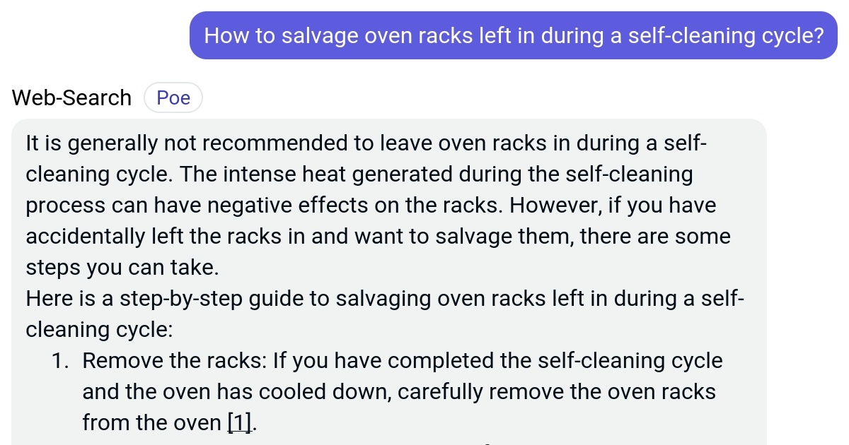 How to salvage oven racks left in during a selfcleaning cycle? Poe