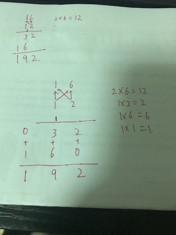 What is 16 × 12 equals to? Quora