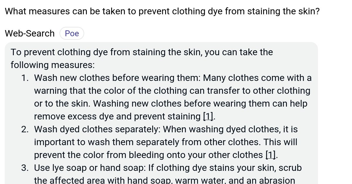 What measures can be taken to prevent clothing dye from staining the