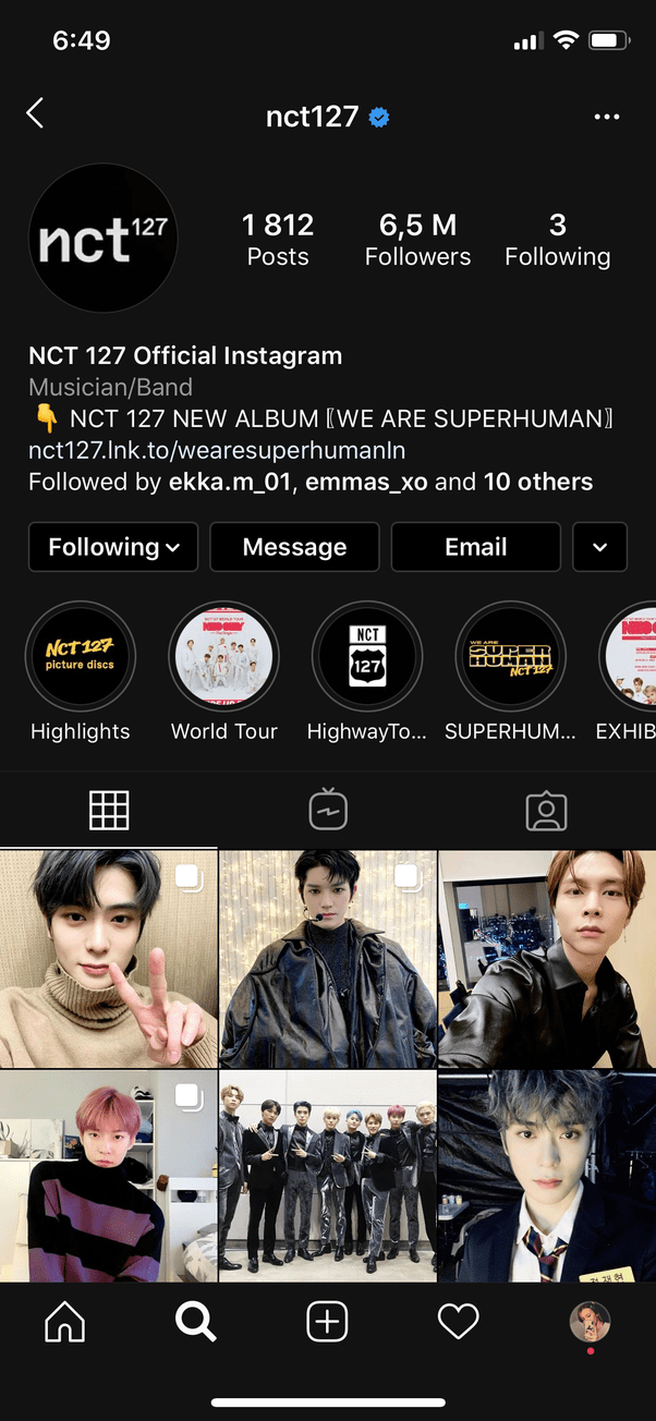 What is the name of the NCT members’ real Instagram account? Quora