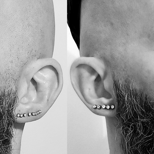 Can men have double ear piercings? Quora