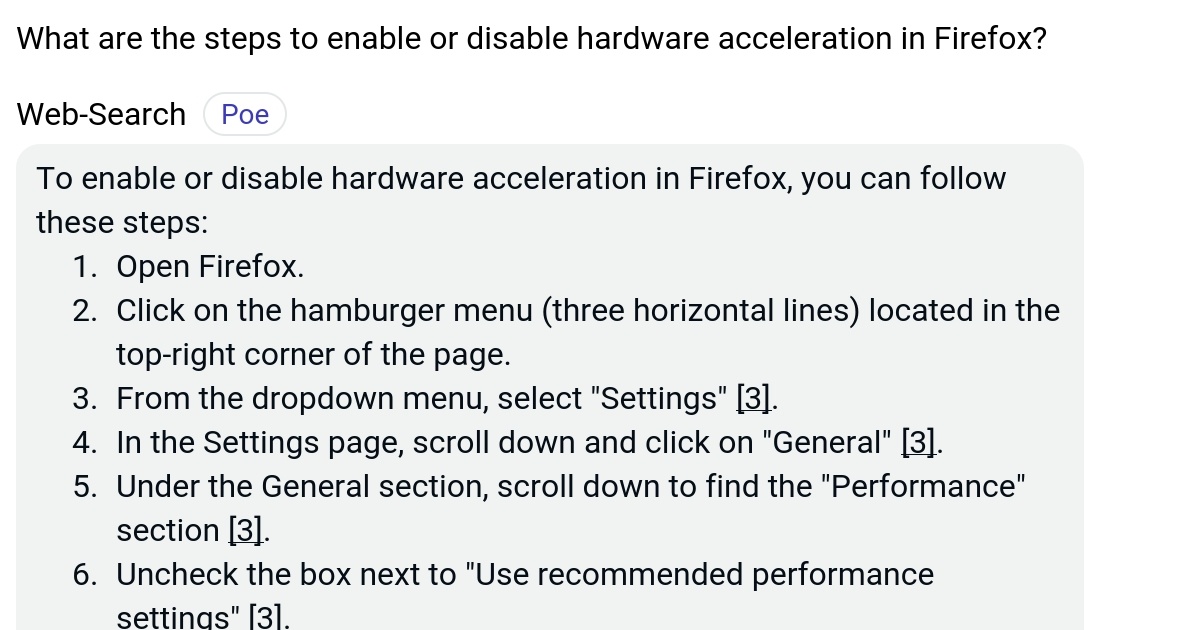 What are the steps to enable or disable hardware acceleration in