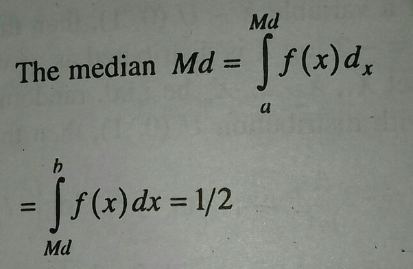 How to find the median of a probability density function Quora